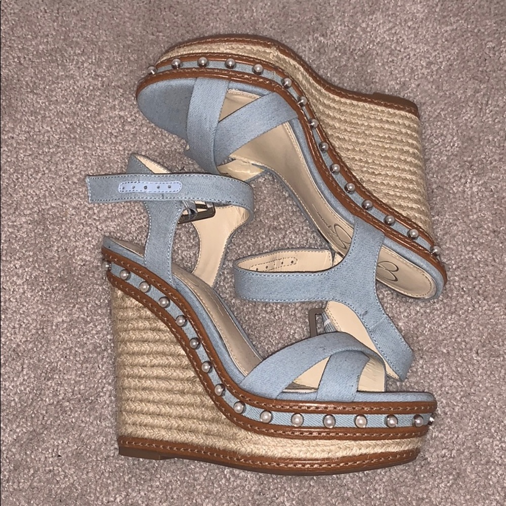 Light Denim Jessica Simpson Wedges